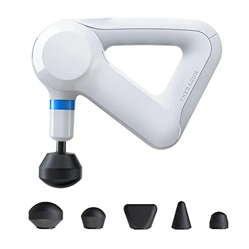 TheraGun Elite Handheld Electric Massage Gun Bluetooth Enabled Percussion Therapy Device for Athletes Powerful Deep Tissue Muscle Massager with QuietForce Technology th Generation White