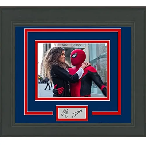 Framed Tom Holland Zendaya Spider Man Facsimile Laser Engraved Signature Auto XPhoto
