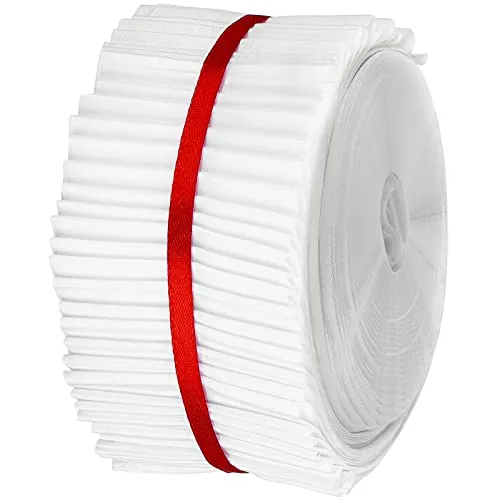 Pcs White Jelly Cotton Fabric Patchwork Roll, Inch Roll Up Cotton Fabric Quilting Strips, Jelly Fabric Patchwork Craft Cotton Fabric for Quilters and Sewing DIY Crafts (Basic Style)