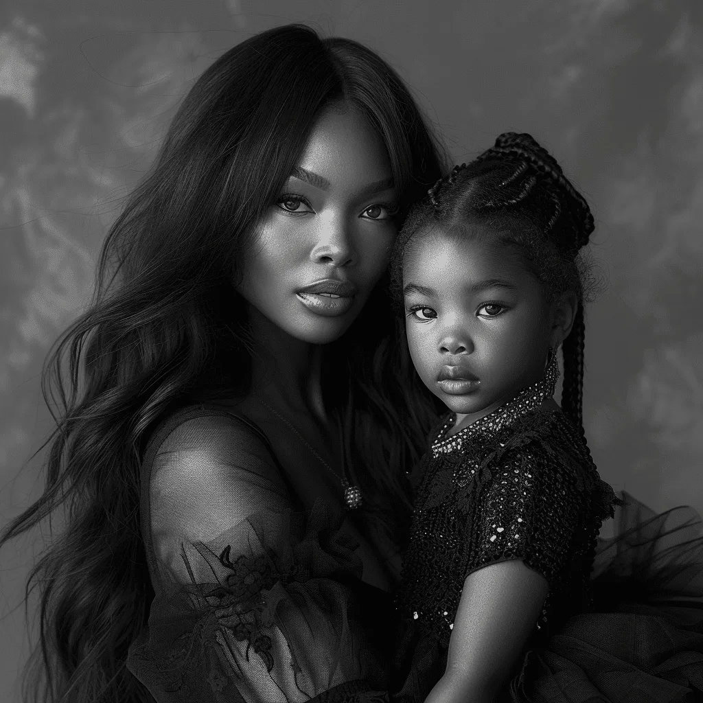 Naomi Campbell and Daughters